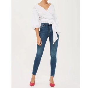 Topshop Jamie High Waisted Moto Jeans - 30 x 32